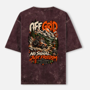 Aviders Unisex Acid Washed Oversized Tee - Off Grid