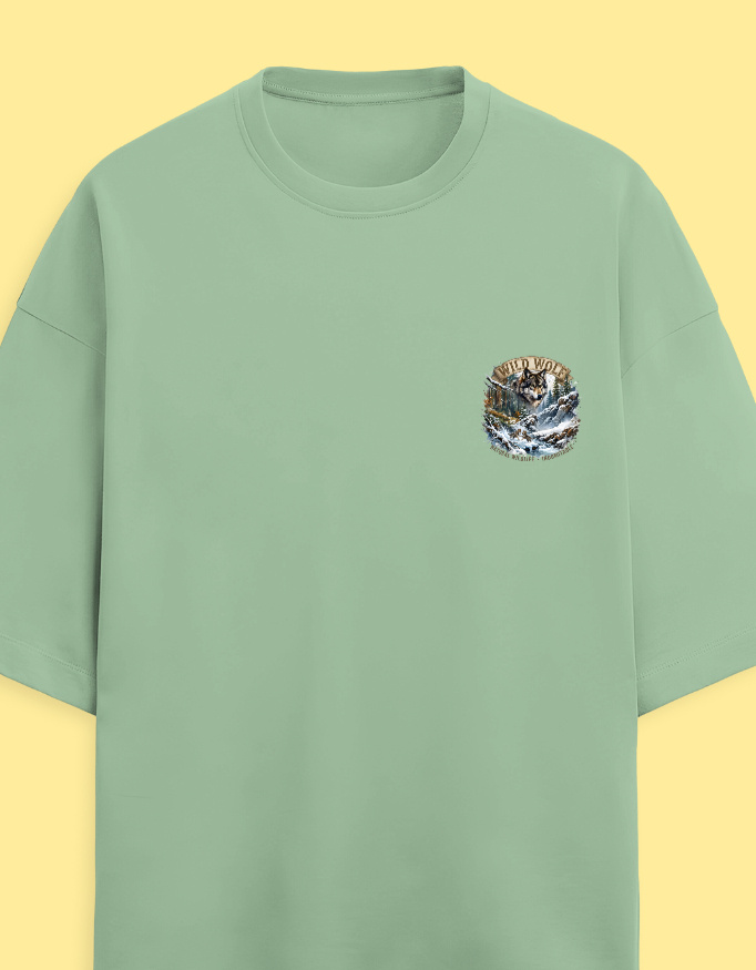 Aviders™Unisex Terry Oversized Tee | Wild FOX ( 260 GSM )