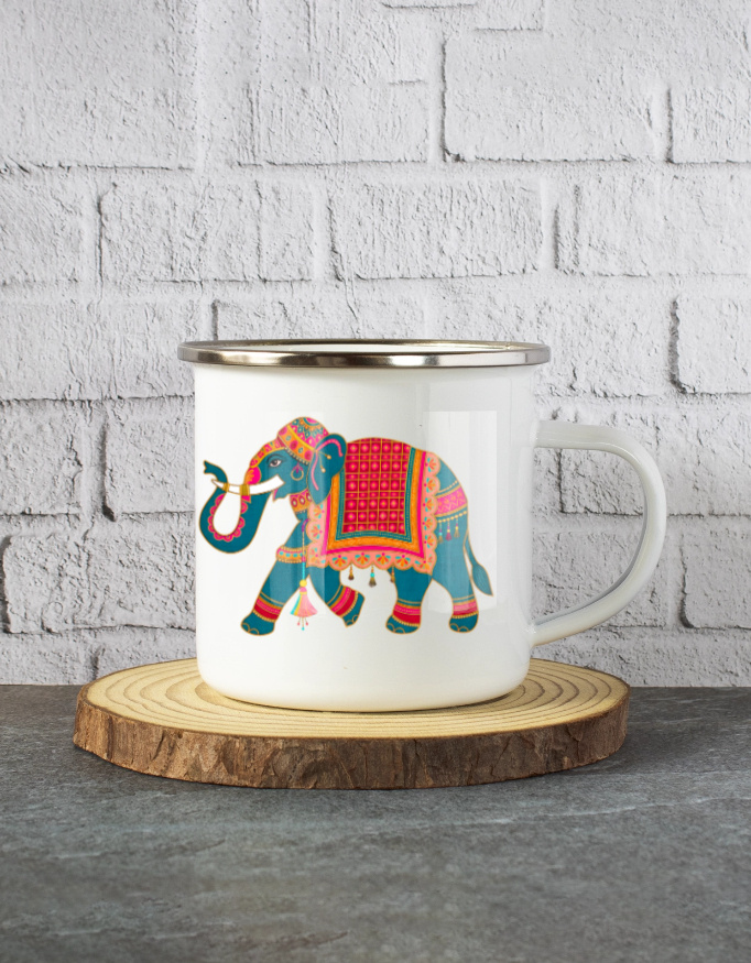 Aviders | White Enamel Mugs | Gajaraj