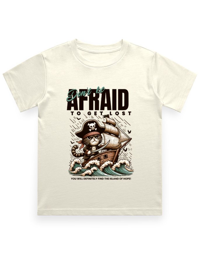 Aviders | Boy's Crew Neck T-Shirt | Dont be Afraid to Get lost | 100% cotton