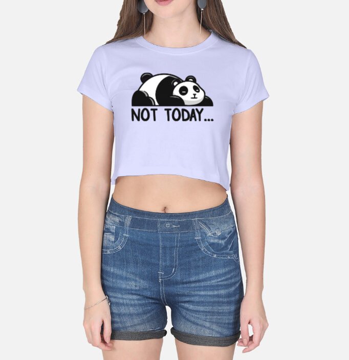 Aviders | Crop Top | Not Today | Printed | 100% cotton